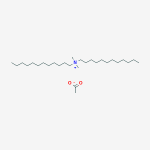 molecular formula C28H59NO2 B1247647 1-Dodecanaminium, N-dodecyl-N,N-dimethyl-, acetate CAS No. 16613-01-7