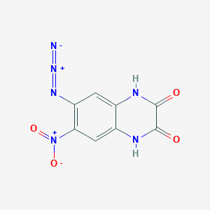 molecular formula C8H4N6O4 B1247648 6-Azido-7-nitro-1,4-dihydroquinoxaline-2,3-dione 
