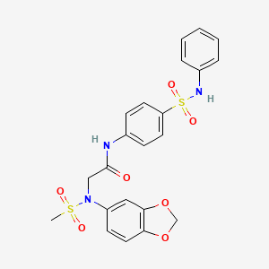 N~2~-1,3-benzodioxol-5-yl-N~2~-(methylsulfonyl)-N-[4-(phenylsulfamoyl)phenyl]glycinamide