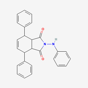 molecular formula C26H22N2O2 B12476514 4,7-diphenyl-2-(phenylamino)-3a,4,7,7a-tetrahydro-1H-isoindole-1,3(2H)-dione 