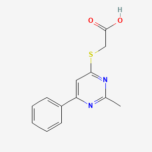 [(2-Methyl-6-phenylpyrimidin-4-yl)sulfanyl]acetic acid