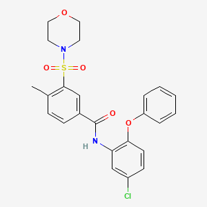 N-(5-chloro-2-phenoxyphenyl)-4-methyl-3-(morpholin-4-ylsulfonyl)benzamide