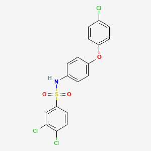 3,4-dichloro-N-[4-(4-chlorophenoxy)phenyl]benzenesulfonamide