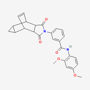 N-(2,4-dimethoxyphenyl)-3-(1,3-dioxooctahydro-4,6-ethenocyclopropa[f]isoindol-2(1H)-yl)benzamide