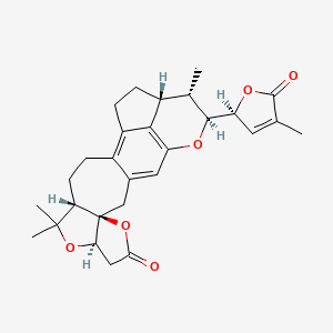 molecular formula C28H32O6 B1247659 Rubriflordilactone A 