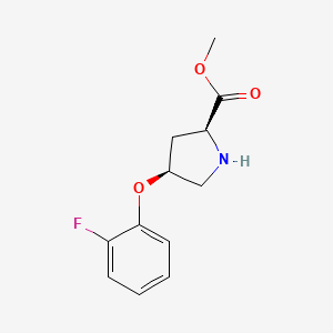 molecular formula C12H14FNO3 B12476590 Methyl (2S,4S)-4-(2-fluorophenoxy)-2-pyrrolidinecarboxylate 