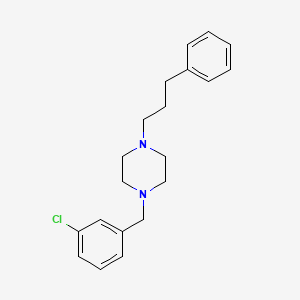 molecular formula C20H25ClN2 B12476592 1-[(3-Chlorophenyl)methyl]-4-(3-phenylpropyl)piperazine 