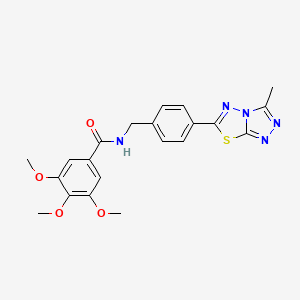 3,4,5-trimethoxy-N-[4-(3-methyl[1,2,4]triazolo[3,4-b][1,3,4]thiadiazol-6-yl)benzyl]benzamide