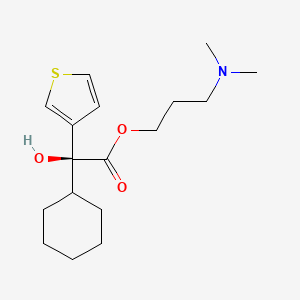 3-Thiopheneacetic acid, alpha-cyclohexyl-alpha-hydroxy-, 3-(dimethylamino)propyl ester, (S)-