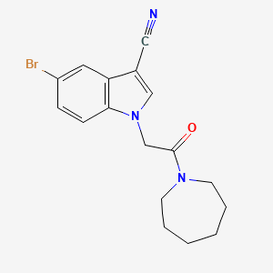 1-[2-(Azepan-1-yl)-2-oxoethyl]-5-bromoindole-3-carbonitrile