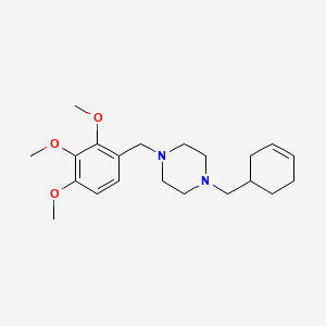 1-(Cyclohex-3-en-1-ylmethyl)-4-[(2,3,4-trimethoxyphenyl)methyl]piperazine