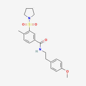 N-[2-(4-methoxyphenyl)ethyl]-4-methyl-3-(pyrrolidin-1-ylsulfonyl)benzamide