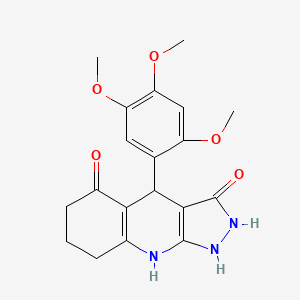 3-hydroxy-4-(2,4,5-trimethoxyphenyl)-1,4,6,7,8,9-hexahydro-5H-pyrazolo[3,4-b]quinolin-5-one