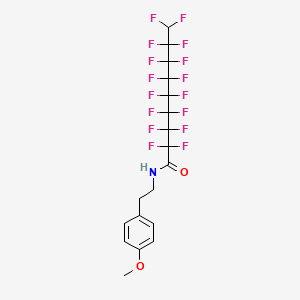 2,2,3,3,4,4,5,5,6,6,7,7,8,8,9,9-hexadecafluoro-N-[2-(4-methoxyphenyl)ethyl]nonanamide