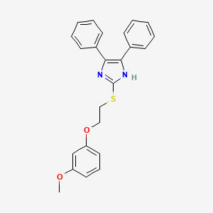 2-{[2-(3-methoxyphenoxy)ethyl]sulfanyl}-4,5-diphenyl-1H-imidazole