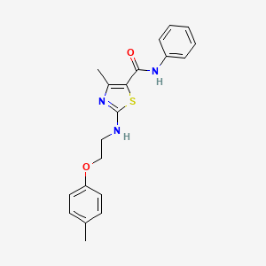 4-methyl-2-{[2-(4-methylphenoxy)ethyl]amino}-N-phenyl-1,3-thiazole-5-carboxamide