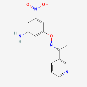 3-Nitro-5-(1-pyridin-3-ylethylideneamino)oxyaniline