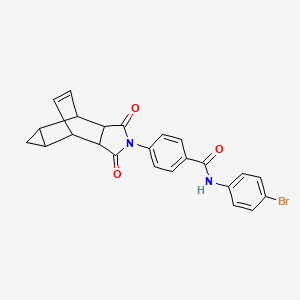 N-(4-bromophenyl)-4-(1,3-dioxooctahydro-4,6-ethenocyclopropa[f]isoindol-2(1H)-yl)benzamide