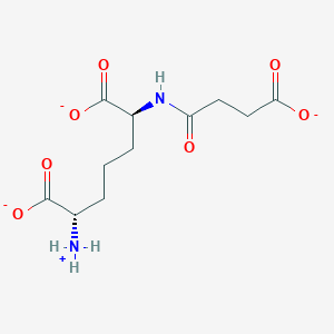 molecular formula C11H16N2O7-2 B1247669 N-(3-carboxylatopropionyl)-LL-2,6-diaminopimelate(2-) 