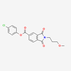 4-chlorophenyl 2-(3-methoxypropyl)-1,3-dioxo-2,3-dihydro-1H-isoindole-5-carboxylate