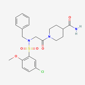 1-{N-benzyl-N-[(5-chloro-2-methoxyphenyl)sulfonyl]glycyl}piperidine-4-carboxamide