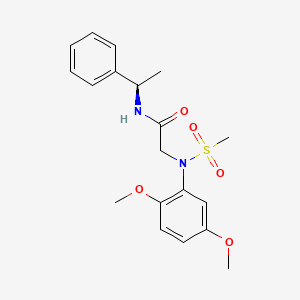 N~2~-(2,5-dimethoxyphenyl)-N~2~-(methylsulfonyl)-N-[(1R)-1-phenylethyl]glycinamide