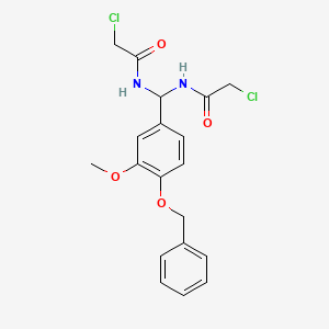 N,N'-{[4-(benzyloxy)-3-methoxyphenyl]methanediyl}bis(2-chloroacetamide)