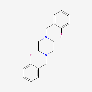 molecular formula C18H20F2N2 B12476802 1,4-Bis[(2-fluorophenyl)methyl]piperazine 