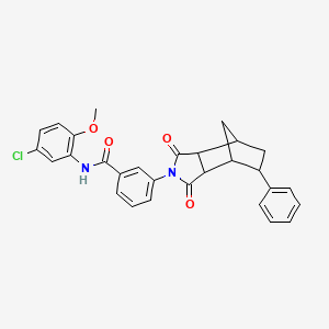 molecular formula C29H25ClN2O4 B12476814 N-(5-chloro-2-methoxyphenyl)-3-(1,3-dioxo-5-phenyloctahydro-2H-4,7-methanoisoindol-2-yl)benzamide 