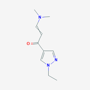 molecular formula C10H15N3O B12476819 3-(Dimethylamino)-1-(1-ethylpyrazol-4-yl)prop-2-en-1-one 