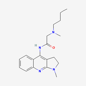 molecular formula C19H26N4O B12476900 2-[butyl(methyl)amino]-N-{1-methyl-2H,3H-pyrrolo[2,3-b]quinolin-4-yl}acetamide 