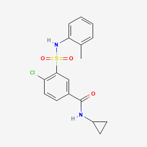 4-chloro-N-cyclopropyl-3-[(2-methylphenyl)sulfamoyl]benzamide