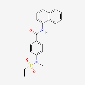 molecular formula C20H20N2O3S B12476919 4-[(ethylsulfonyl)(methyl)amino]-N-(naphthalen-1-yl)benzamide 