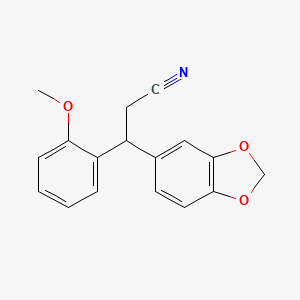 3-(1,3-Benzodioxol-5-yl)-3-(2-methoxyphenyl)propanenitrile