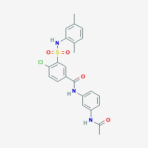 N-[3-(acetylamino)phenyl]-4-chloro-3-[(2,5-dimethylphenyl)sulfamoyl]benzamide