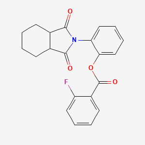 2-(1,3-dioxooctahydro-2H-isoindol-2-yl)phenyl 2-fluorobenzoate