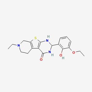 5-(3-ethoxy-2-hydroxyphenyl)-11-ethyl-8-thia-4,6,11-triazatricyclo[7.4.0.02,7]trideca-1(9),2(7)-dien-3-one