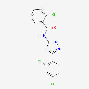 2-chloro-N-[5-(2,4-dichlorophenyl)-1,3,4-thiadiazol-2-yl]benzamide