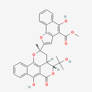 molecular formula C33H28O9 B1247699 Rubicordifolin CAS No. 849699-55-4