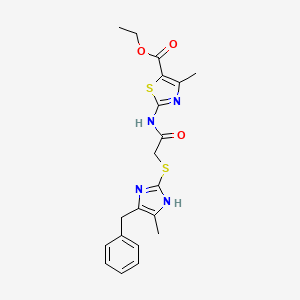 ethyl 2-({[(5-benzyl-4-methyl-1H-imidazol-2-yl)sulfanyl]acetyl}amino)-4-methyl-1,3-thiazole-5-carboxylate