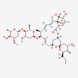 (1R,4S,4'S,5'S,6R,6'R,8R,10E,12S,13S,14E,16E,20R,21R,24S)-6'-butan-2-yl-4',21,24-trihydroxy-12-[(2R,4S,5S,6S)-5-[(2S,4S,5S,6S)-5-hydroxy-4-methoxy-6-methyloxan-2-yl]oxy-4-methoxy-6-methyloxan-2-yl]oxy-5',11,13,22-tetramethylspiro[3,7,19-trioxatetracyclo[15.6.1.14,8.020,24]pentacosa-10,14,16,22-tetraene-6,2'-oxane]-2-one