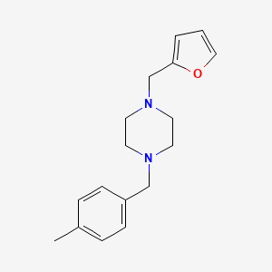 molecular formula C17H22N2O B12477056 1-(Furan-2-ylmethyl)-4-(4-methylbenzyl)piperazine 