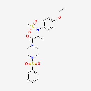 N-(4-ethoxyphenyl)-N-{1-oxo-1-[4-(phenylsulfonyl)piperazin-1-yl]propan-2-yl}methanesulfonamide