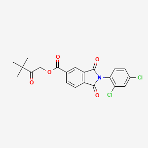 3,3-dimethyl-2-oxobutyl 2-(2,4-dichlorophenyl)-1,3-dioxo-2,3-dihydro-1H-isoindole-5-carboxylate