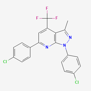 1,6-bis(4-chlorophenyl)-3-methyl-4-(trifluoromethyl)-1H-pyrazolo[3,4-b]pyridine