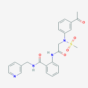 2-{[N-(3-acetylphenyl)-N-(methylsulfonyl)glycyl]amino}-N-(pyridin-3-ylmethyl)benzamide