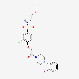 3-chloro-4-{2-[4-(2-fluorophenyl)piperazin-1-yl]-2-oxoethoxy}-N-(2-methoxyethyl)benzenesulfonamide