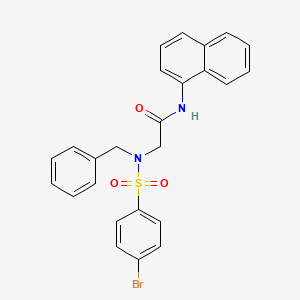 2-(N-benzyl-4-bromobenzenesulfonamido)-N-(naphthalen-1-yl)acetamide