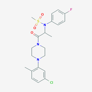 N-{1-[4-(5-chloro-2-methylphenyl)piperazin-1-yl]-1-oxopropan-2-yl}-N-(4-fluorophenyl)methanesulfonamide