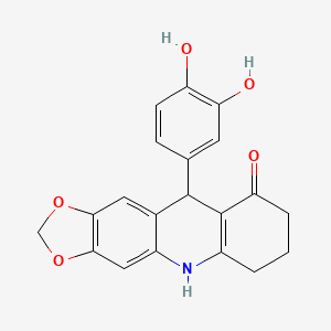 molecular formula C20H17NO5 B12477171 10-(3,4-dihydroxyphenyl)-6,7,8,10-tetrahydro[1,3]dioxolo[4,5-b]acridin-9(5H)-one 